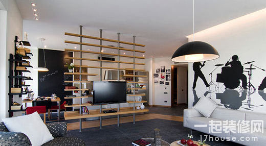 大户型客厅用隔断做电视墙 大户型客厅用隔断做电视墙